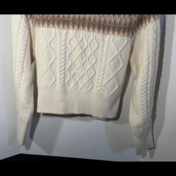 Derek Lam 10 Crosby Marcella Fair Isle Turtleneck Sweater Size S - NWT - Picture 5 of 16